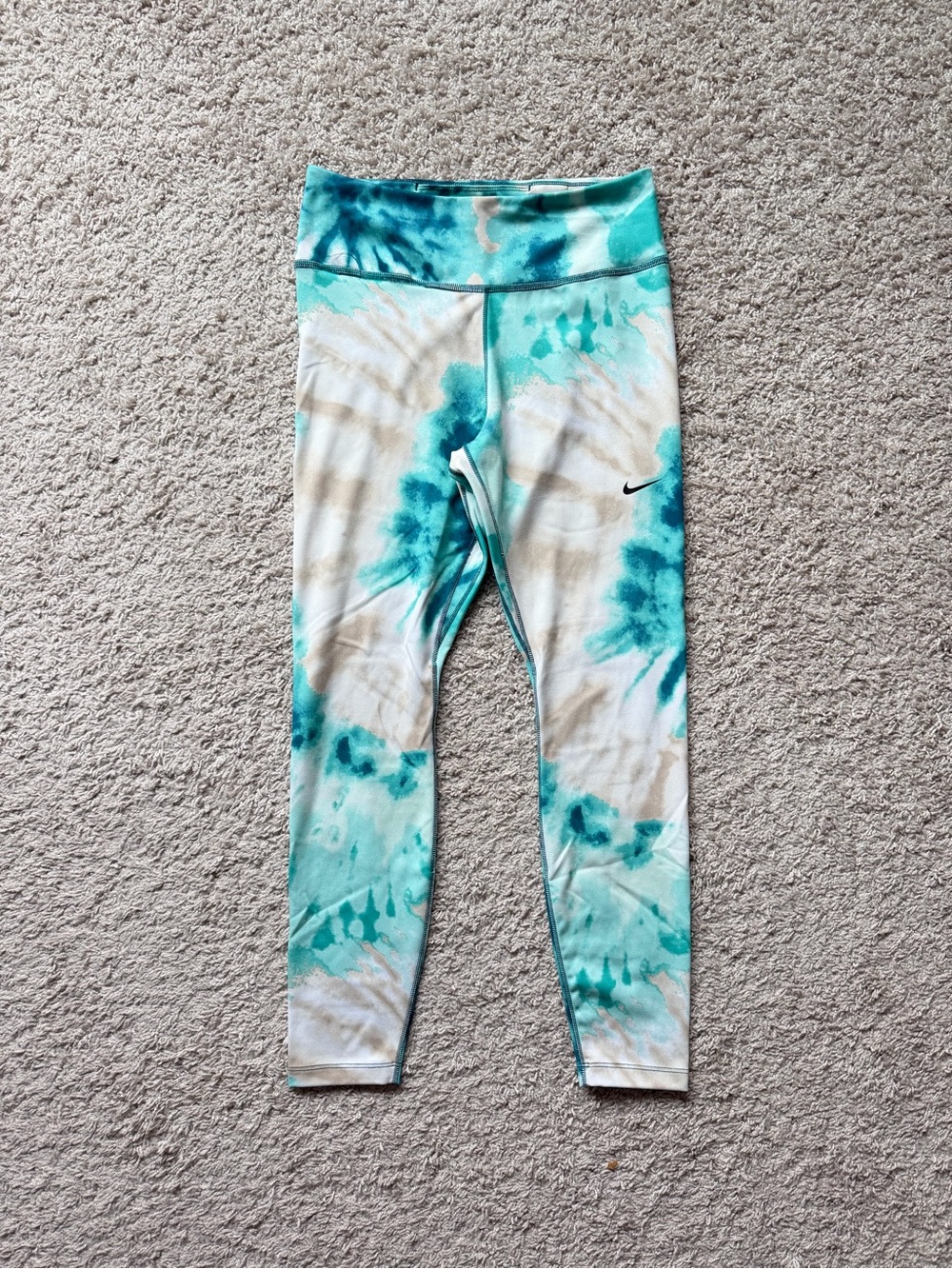 Nike Women’s Teal Tie-Dye Leggings
